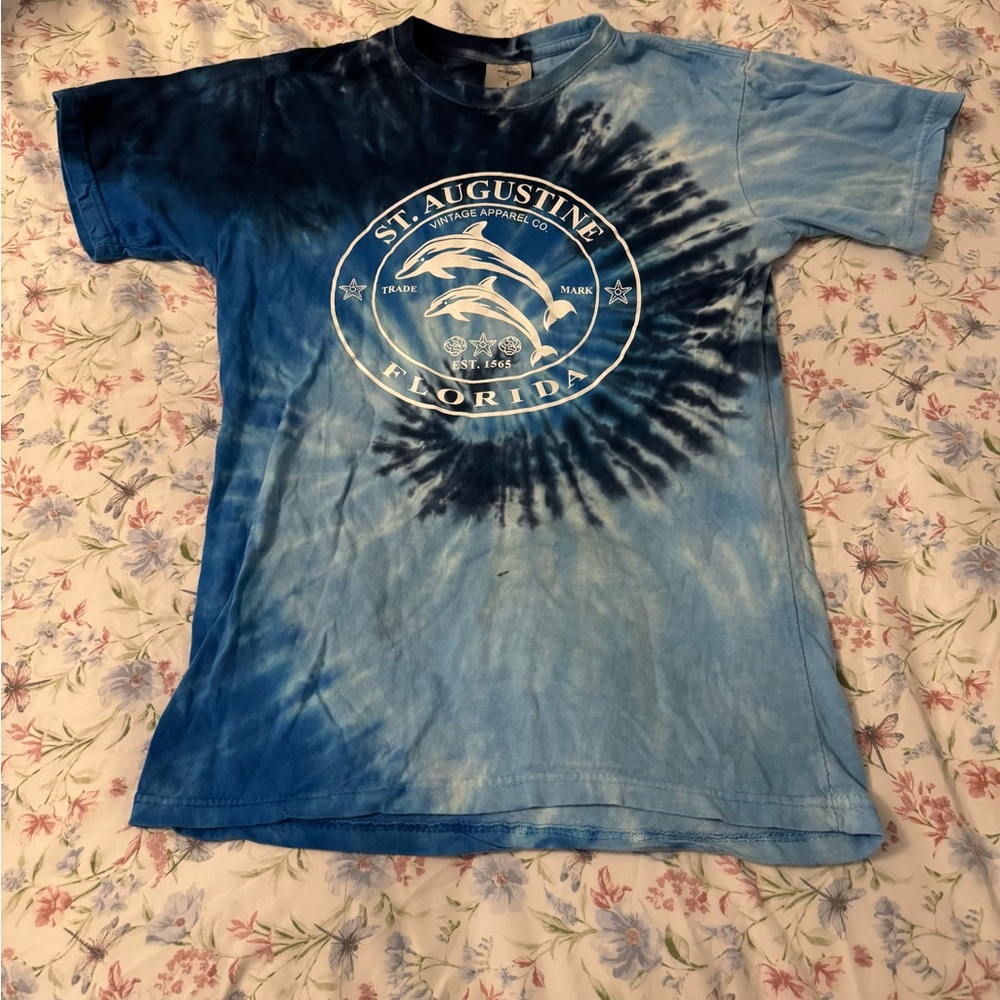 Blue Tie-Dye Short Sleeve Tee